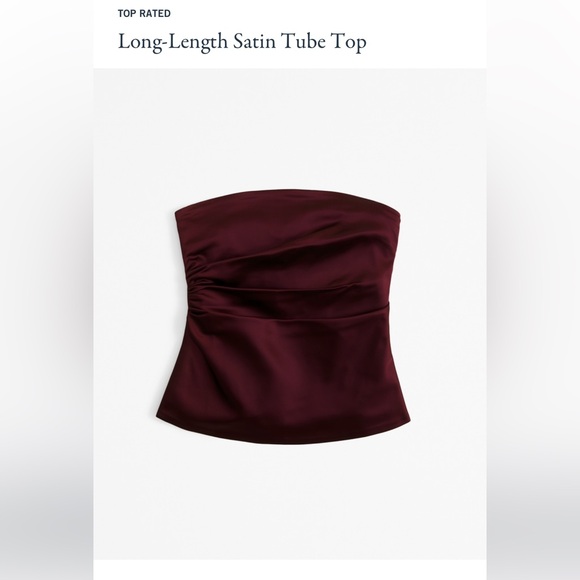 Abercrombie Satin Tube Top - Picture 1 of 6